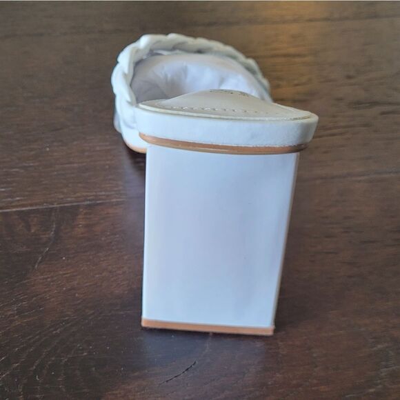 NEW Cape Robbin Castellar White Braided Open Toe Heels 10 - Picture 7 of 10